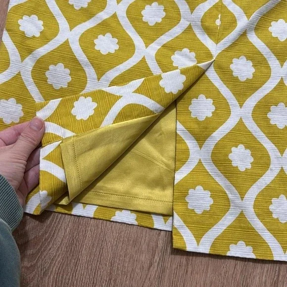 BODEN | Yellow Geometric Print Pencil Skirt - Picture 6 of 8